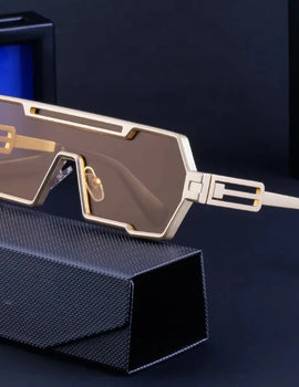 Steampunk Sunglasses For Men Oversized Vintage Sunglasses Women Trendy Retro Punk Glasses