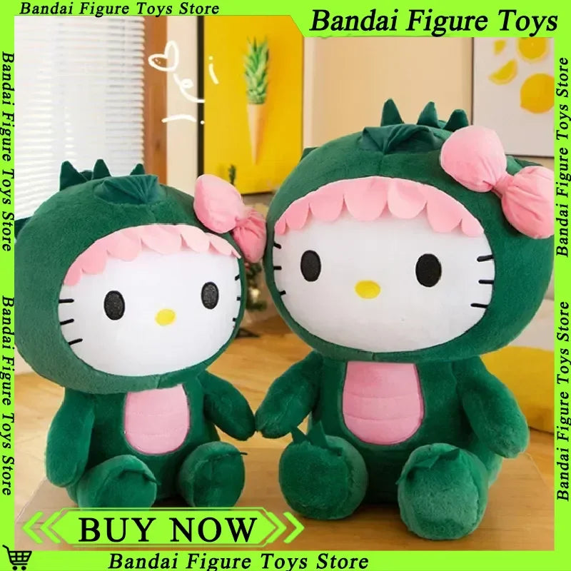 Cartoon Dinosaur Kitty Plush Pillow Soft Stuffed Doll