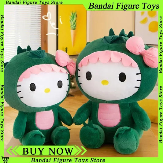 Cartoon Dinosaur Kitty Plush Pillow Soft Stuffed Doll