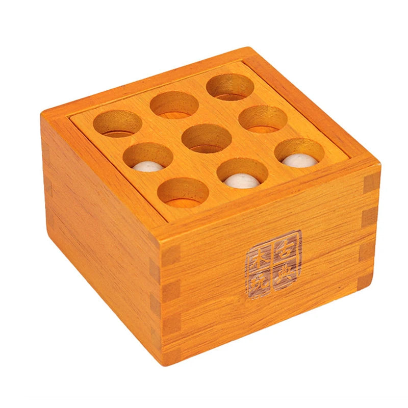 Wooden 3D IQ Puzzle Cube – Brain Teaser