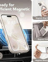 For iPhone 15 Pro Max Case Curly Wave Frame Shape Design Camera Protection Drop Shockproof Compatible with MagSafe Phone Case