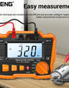 HD Digital Insulation Resistance Gauge Ohmer Testers 1000V Megometer Megohmmeter Ohm Test Auto Range Backlight Meters