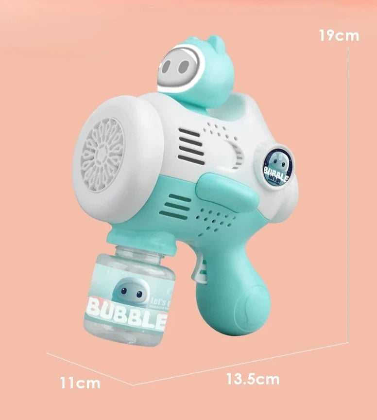 Alien Electric Bubble Gun Kids Toy Bubbles Machine Automatic Soap Blower with Light Summer Outdoor Party Games