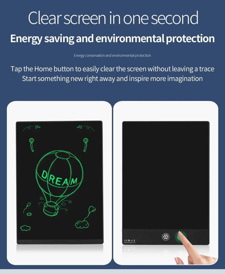 11.5 Inch Full Screen Electronic Drawing Board for  Erasable Magic Blackboard Writing Tablet Graffiti Painting Learn Pad