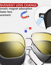 3 in 1 Magnet Clip On Sunglasses for Women Polarized Night Vision Anti Blue Light Glasses