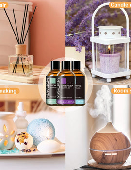 3 Bottles Natural Essential Oil 30ml Aroma Oil For Aromatherapy Car Air Freshener Sweet Orange Lemon