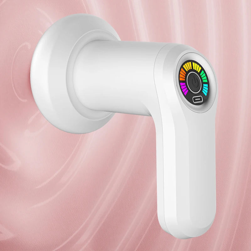 Portable Massage  Multifunctional Massager with 5 Massage Heads USB Charging and Fat Pushing Machine White Suitable for Body