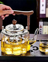 Large Capacity 1300ml Wooden Handle Glass Teapot High Borosilicate Heat Resistant Glass Beam Tea Pot Kungfu Tea Set Teaware