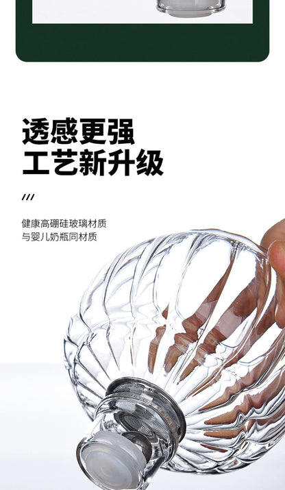 Lantern Model Glass Teapot Modern Decoration Kung Fu Teapot Drinkware Transparent Glass Tea Set 6 Cups For Drink