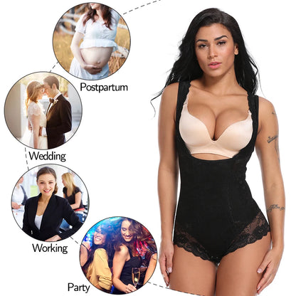 Women's Shapewear Waist Trainer Bodysuits Slimming Underwear Seamless Full Body Shaper