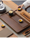 Tea Tray Household Solid Wood Tea Brewing Table Light Luxury High-End Tea Tray Kung Fu Tea Set Office Desk Wooden Tray