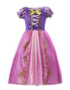Rapunzel Princess Dress Costume LED Light Up Roleplay Disguise Fancy Kids Halloween Birthday Costume