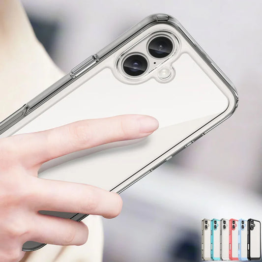 For iPhone 16 Case Luxury Transparent Silicone For iPhone 16 Pro Max 16 Plus Case Phone Protector Cover for iPhone 16 Cover