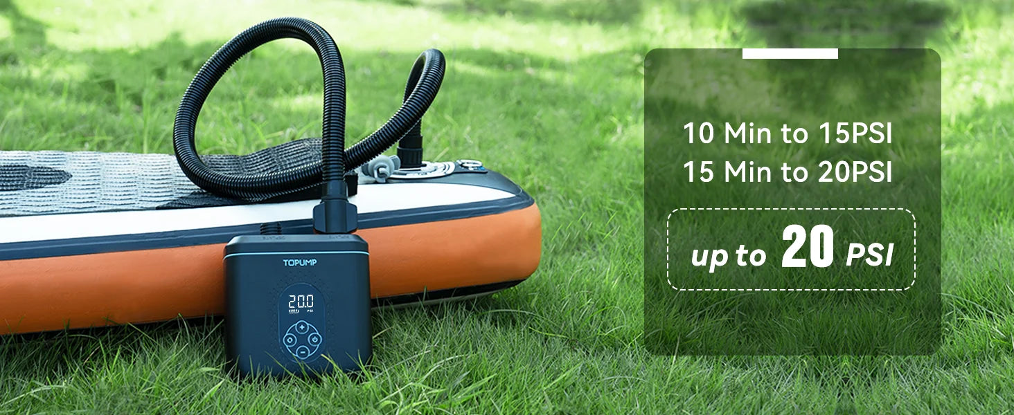 SUP Boat Accessories Inflatable Pump for Pvc Kayak Kite Wings 20PSI Rechargeable Inflate Deflate Stand Up Paddle Pump