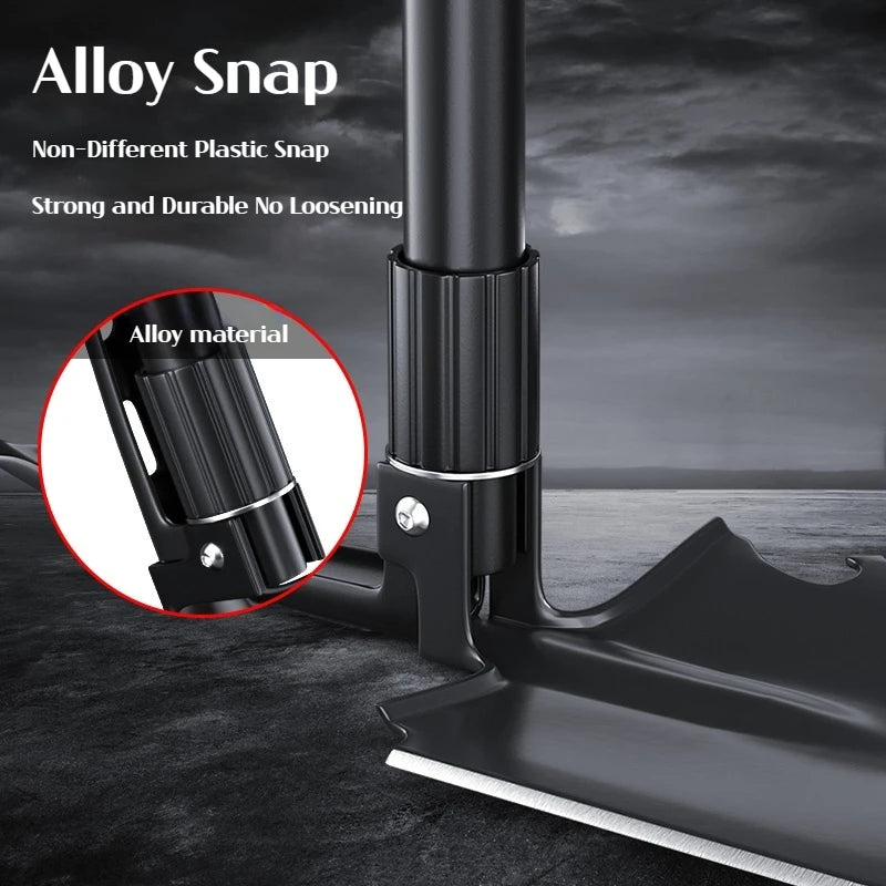 1pc Multifunctional Tactical Folding Shovel Survival Spade Saw Pickaxe Collapsible Engineer Shovel Stainless Steel