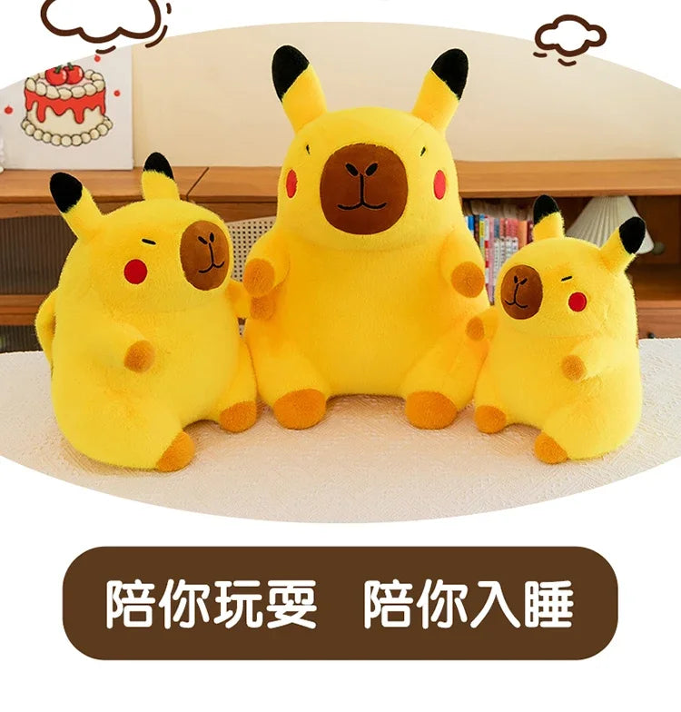 30/38/50cm Pokemon Cute Pikachu Capybara Big Szie Plush Toy Kawaii Stuffed Doll Animals Soft Pillow Doll Kids Toys Birthday Gift