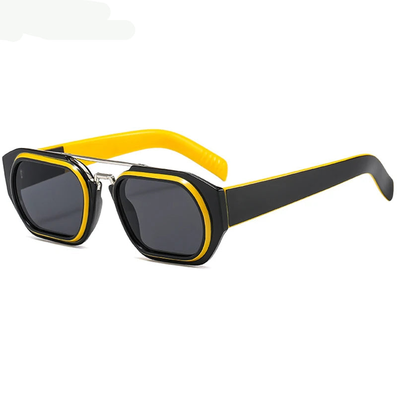 Square Vintage Sunglasses With UV400 Protection