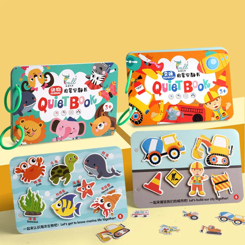 Montessori  Busy Book My First Quiet Book Paste Learning Educational Toys Books  Matching Game Toys for 1 to 3 Y