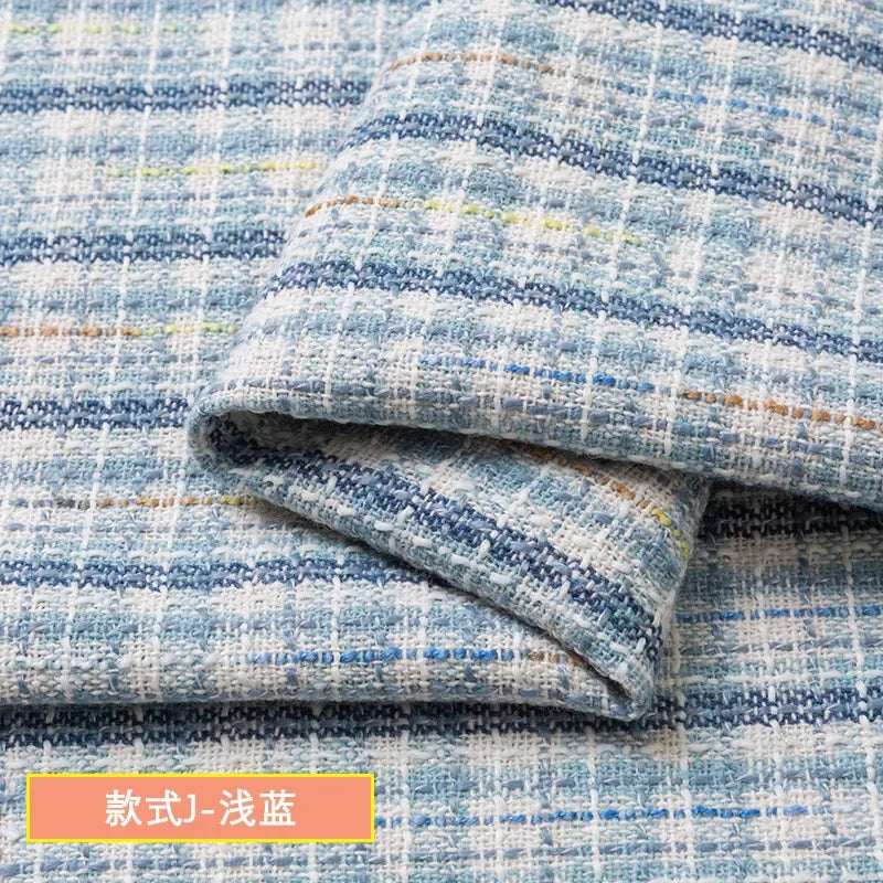 0.5M/1M/2M/3M High Quality fiber plaid woven tweed fabric for garment DIY coat clothing sewing quilting Cloth by the meter