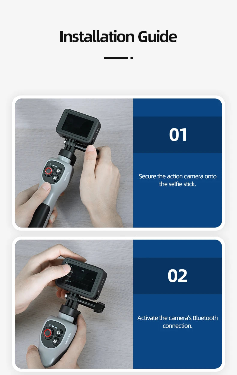 Underwater Bluetooth Selfie Stick with Wireless Remote for GoPro Hero 8 9 10 11 12