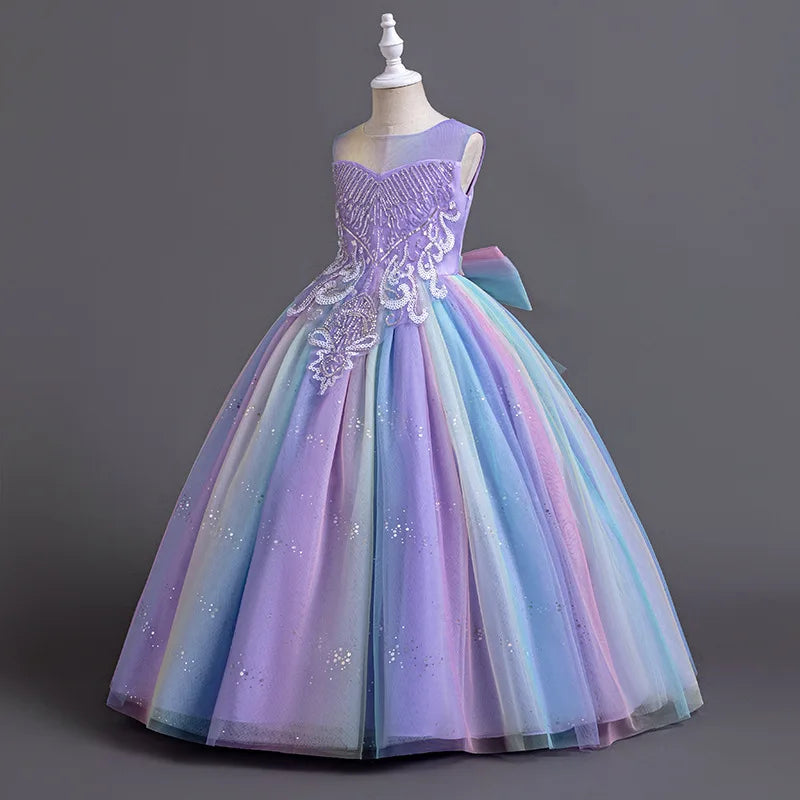 Girls Princess Ball Gown Fluffy Tulle Puffy Dress for Birthday Christmas Pageant Flower Girl Wedding Dress