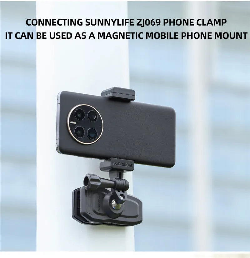 Magnetic Backpack Clip Mount for Action Cameras and Pocket Cameras