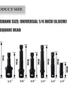 1/4 Hex Shank Socket Adapter Set for Electric Screwdriver Conver to Impact Driver 1/2 3/8 1/2 Square Head Converter Power Tool