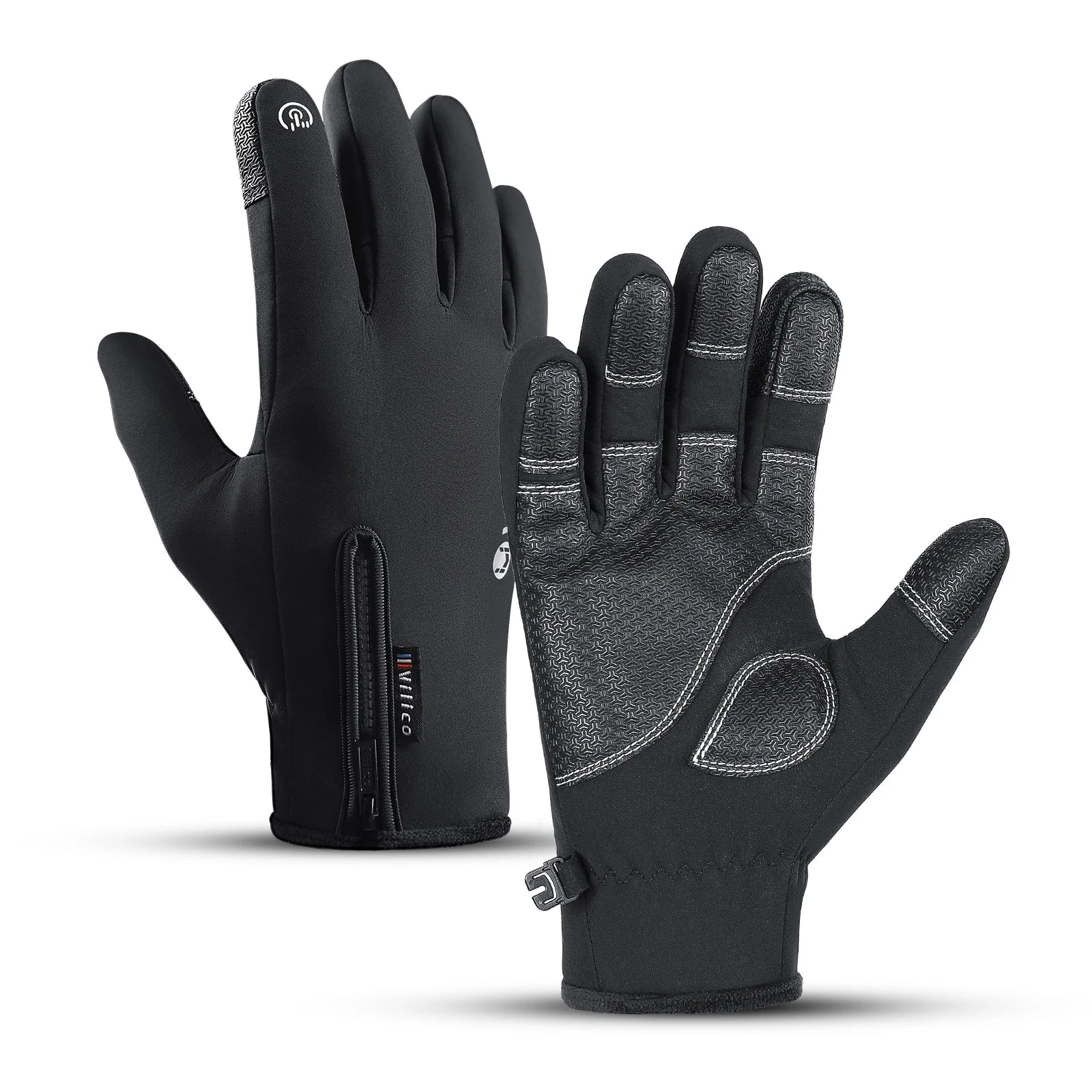 Winter Outdoor Warm Gloves Black Touchscreen Anti-slip Waterproof Bag Cycling Skiing Mountaineering Motorcycle Gloves Men