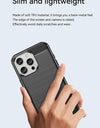 For iPhone 16 Pro Max Case Silicone Carbon Fiber Protector Case For iPhone 16 Pro Max Cover Shockproof Rubber TPU Cover Case