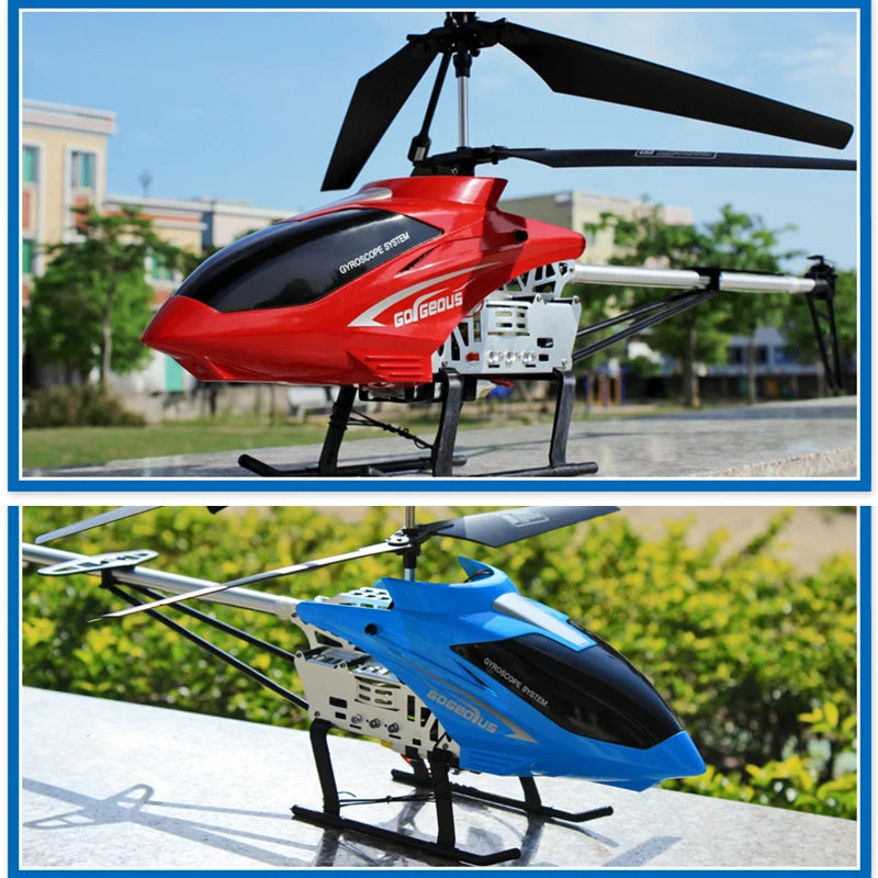 Rc Helicopter With Remote Control Extra Durable Big Plane Toy For Drone Model Outdoor 3.5CH 80cm Aircraft Large Helicopter