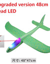 48cm LED DIY Kids Toys Hand Throw Flying Glider Planes Foam Aeroplan Model Party Bag Fillers Flying Glider Plane Toys Kids Game