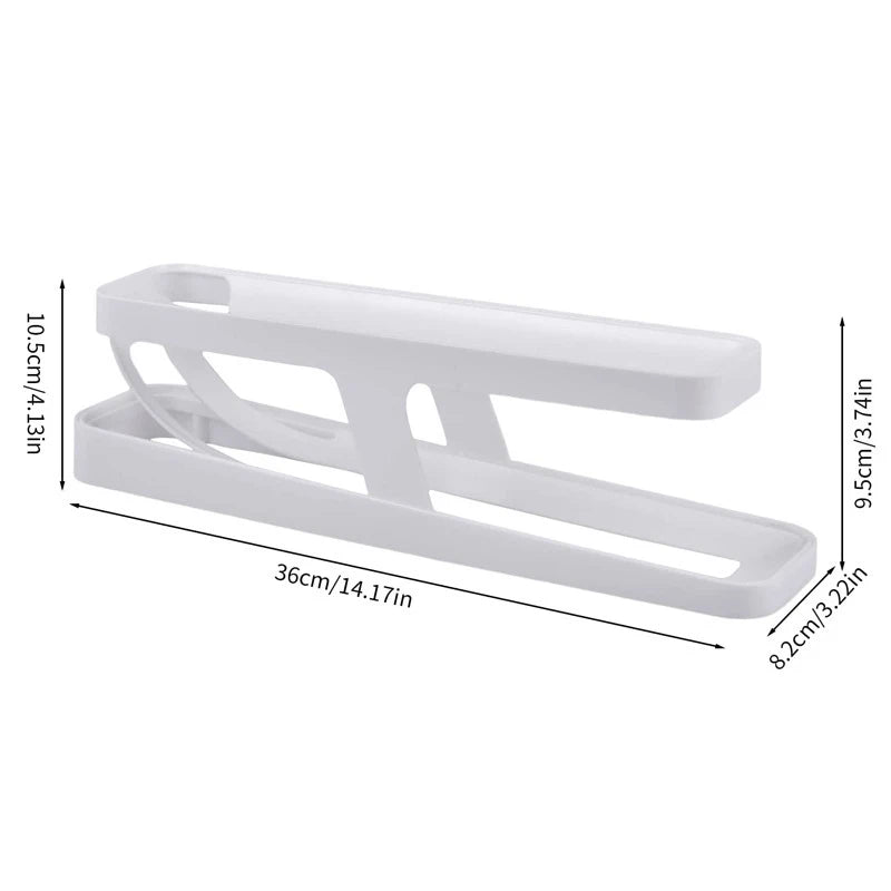 Automatic Rolling Egg Holder Rack – Refrigerator Egg Storage Box Kitchen Organizer