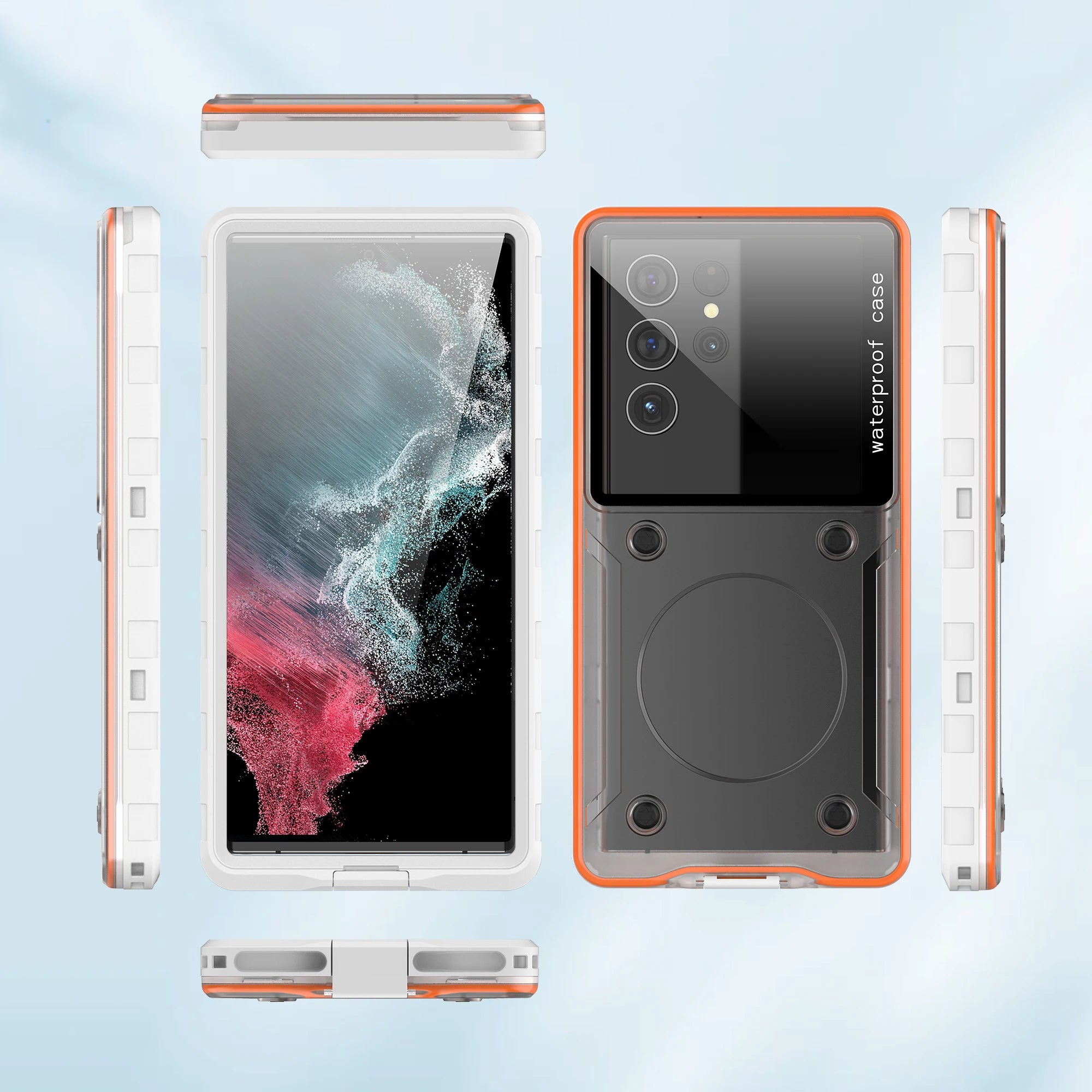 Transparent Universal 6.9-inch Underwater Touch Screen Dust and Drop Protection IP68 Waterproof Phone Case