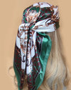 Retro Women Silk Scarf Bandanna Fashion Bohemian Pattern Square Hijab Lady Wrap Headband foulard muffler