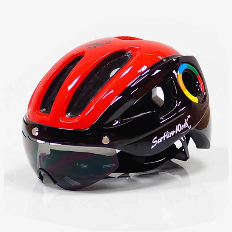 Ultralight Cycling Helmet With Protective Goggles For Road And MTB