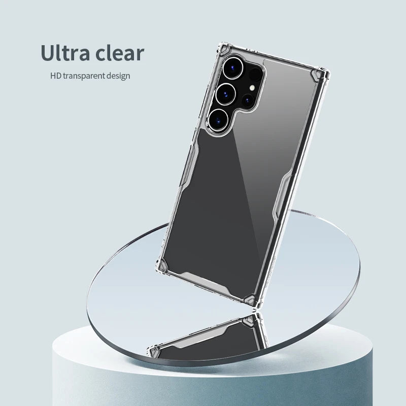 Transparent TPU + PC Soft Case for Samsung Galaxy S26 Ultra / S26 Plus / S25 Ultra / S24 Ultra / S23 Ultra – Lightweight Protective Cover