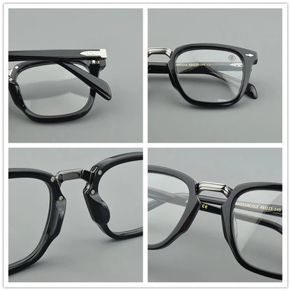 Retro square Eyeglasses Designer Handmade Acetate Myopia Prescription nerd Glasses Frames Vintage Eyewear