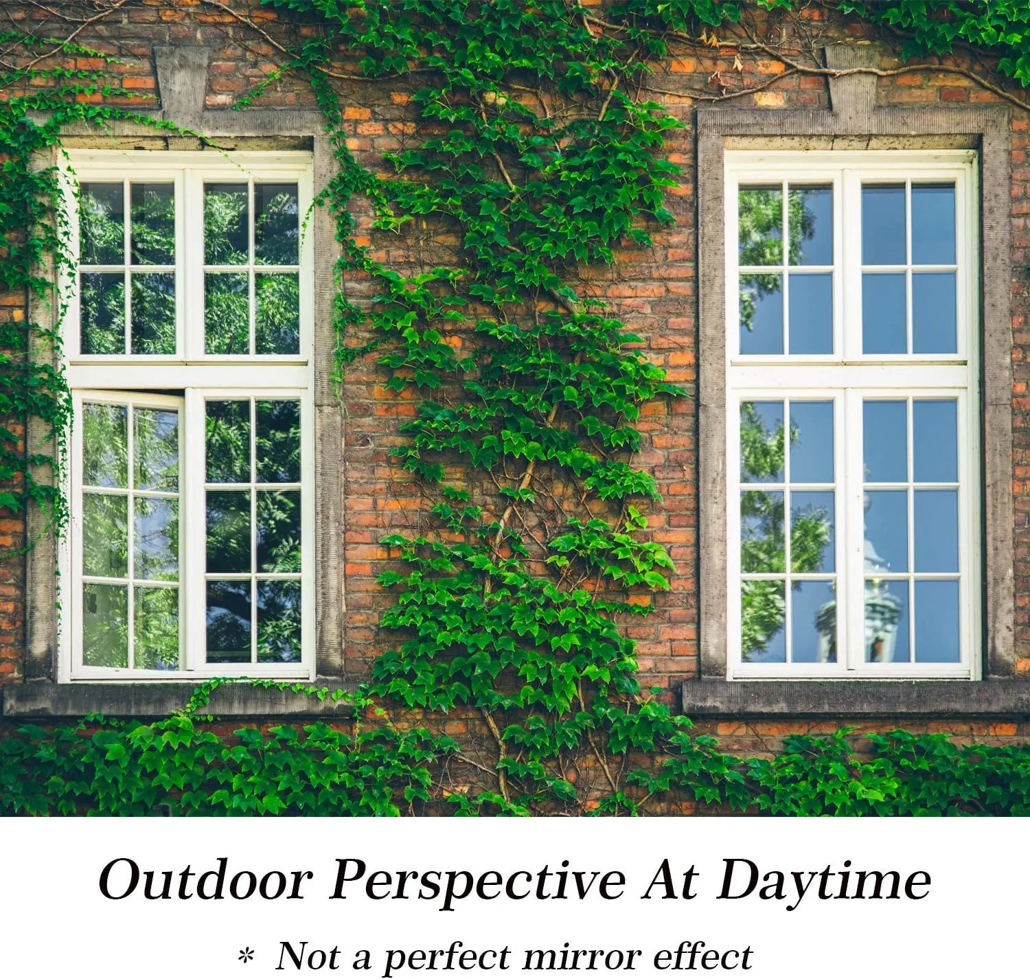 One Way Mirror Window Film Privacy Self-Adhesive Anti UV Heat Control Reflective Window Tint for Home Office Vinyl Silver