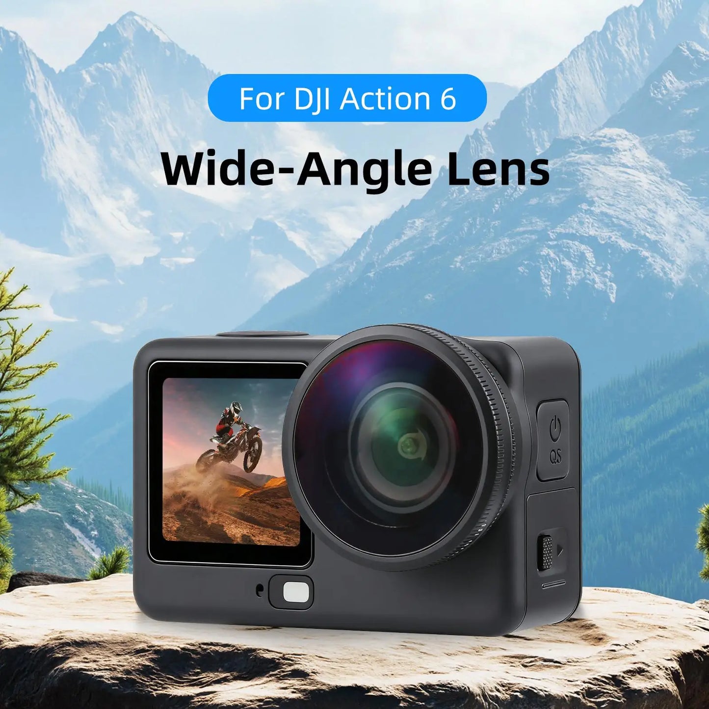 185 Degree Ultra Wide Angle Lens for DJI Osmo Action 6 Camera