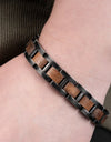 Bracelet Metal Stainless Steel Wood Strap Jewelry Ladies