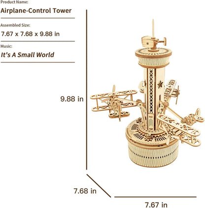 3D Wooden Puzzles Model Kit Rotating Starry Night Kit Romantic Carousel kit Secret Garden kit Control Tower