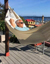 Outdoor Swing White Canvas Hammock Garden Decoration Hammock Outdoor Camping Trip