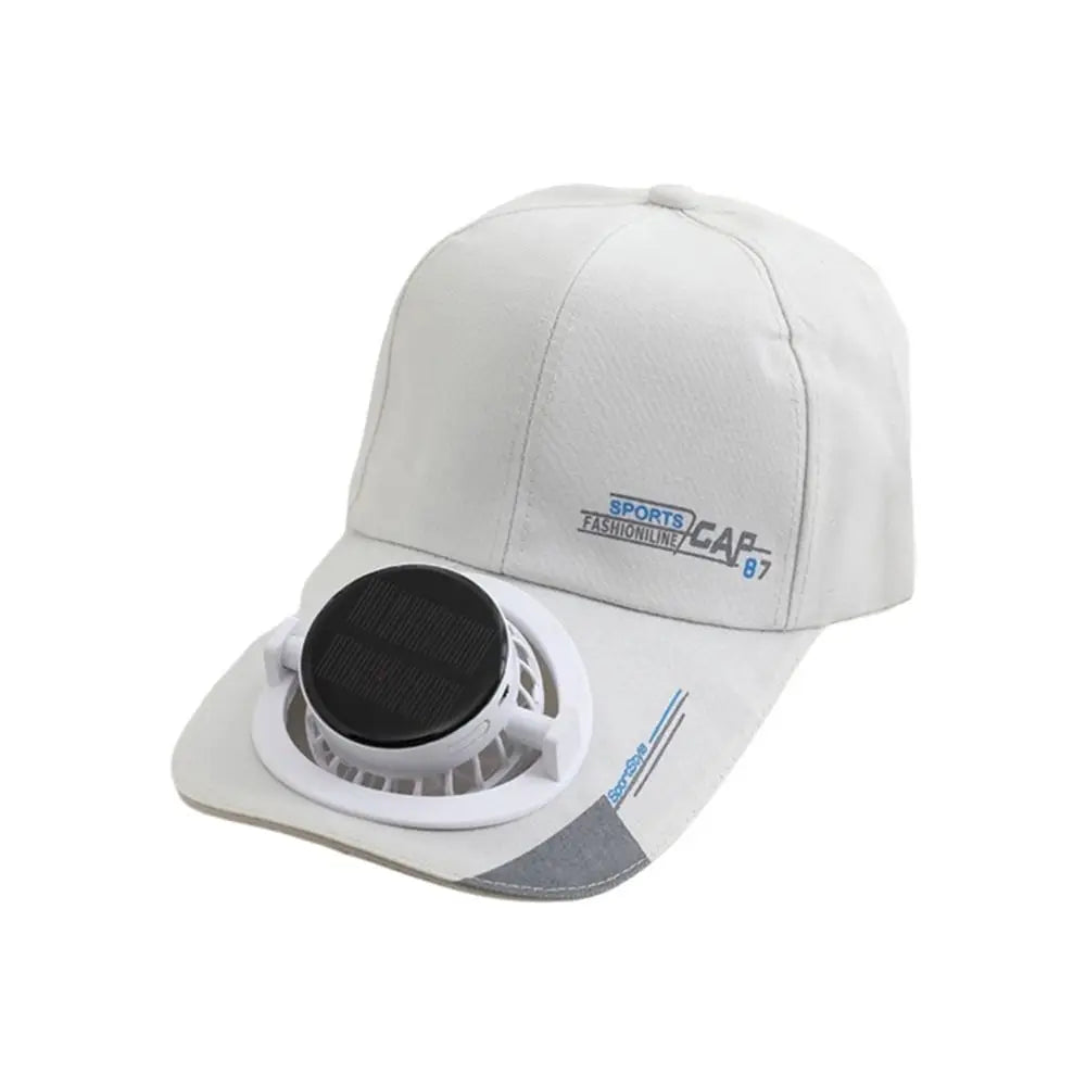 Solar Fan Baseball Cap With Rechargeable Battery