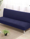 Armless Sofa Covers Elastic Solid Color Sofa Bed Cover Folding Seat Slipcover Dust-proof Stretch Couch Protector for Living Room