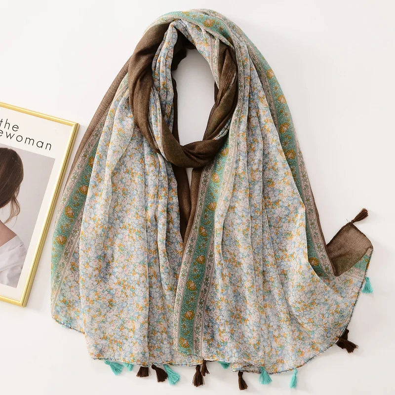 Bandannas Designer Scarf Luxury Scarves Woman Scarf Elegant Women's Shawls For Cotton Veils Bandana Brand