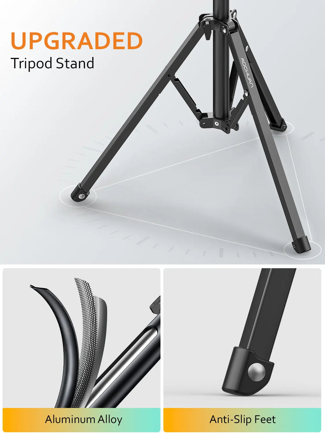 1.7m Complete Camera Tripod for Smartphone Camera Gimbal Stabilizer with 0.44m~1.7m Aluminum Lighting Bracket (T20) photo shoot