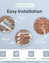 1/10Pcs 3D Faux Brick Peel and Stick Wall Panel Red Self Adhesive Kitchen Tile Backsplash Thicker Waterproof Wall Sticker