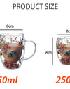 1/2/4PCS Double Wall Clear Glass Coffee Mugs Double Insulated Glass Cup For Hot Cold Beverages Cappuccino Espresso Cup