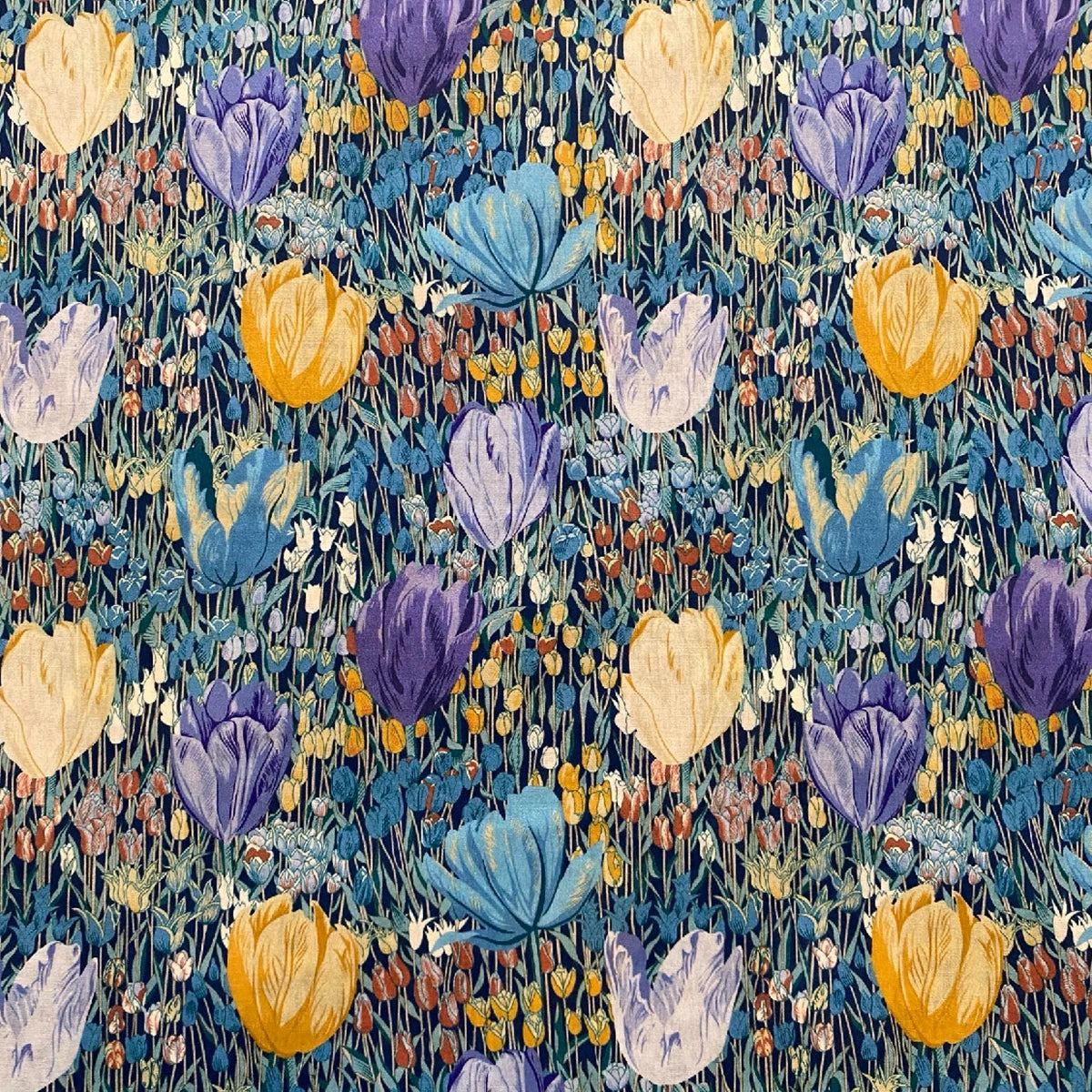 1/5M Amalia Tulip 100% Cotton tana lawn Fabric 80S Like Liberty Printing for Sewing Clothes Dresses Skirt Kids Designer Material