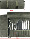 Portable Kitchen Chef Knife Bag With Tools Storage Pockets Waxed Canvas Cooking School Camping Knives Carry Case Roll Organizer
